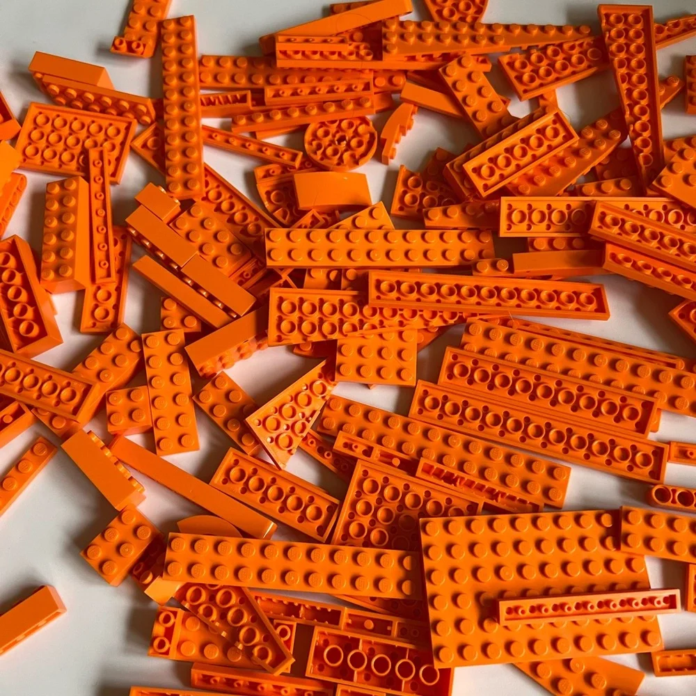LEGO Orange Small And Medium Bricks And Pieces Orange 11 oz